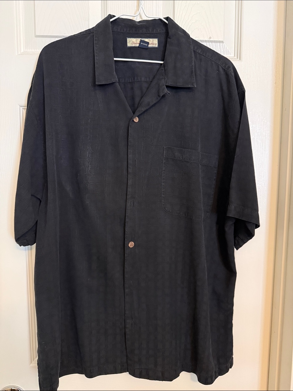 Tommy Bahama Black Short-Sleeve Camp Shirt